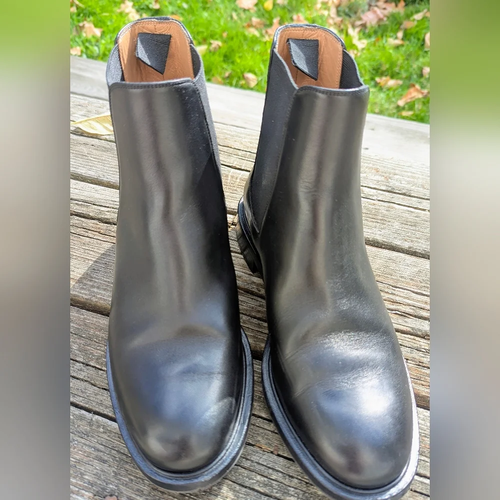 EUC Fratelli Rossetti Black Leather Chelsea Boots – Size 38 (US 7.5-8) - Picture 2 of 5